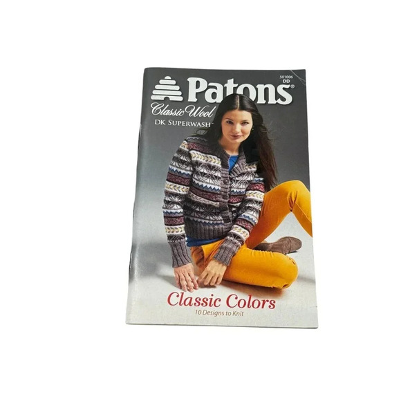Patons Knitting Pattern Books Lot 6 Socks Sweaters Cable Dresses Other PB Modern - Picture 11 of 11